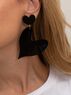 christina Christi | Black Heart Earrings 