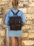 christina Christi | Dark Brown Leather Backpack Women 