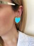 christina Christi | Turquoise Heart Earrings 
