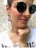 christina Christi | Ethnic Summer Earrings Purple 