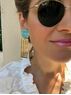 christina Christi | Gold Rectangular Earrings Clip On 