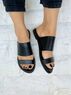 christina Christi | Soft Leather Sandals Black 
