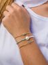 christina Christi | Gold Minimal Bangles & Pearl Bracelet 
