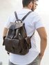 christina Christi | Deep Brown Leather Backpack Large 