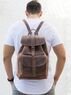 christina Christi | Large Leather Backpack Waxed Brown 