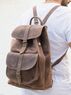 christina Christi | Large Leather Backpack Waxed Brown 