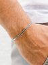 christina Christi | Adjustable  Mens Silver Bangle Bracelet 