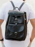 christina Christi | Large Leather Backpack Black 