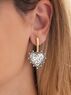 christina Christi | Silver Heart Earrings 