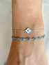 christina Christi | Handmade Bracelets, Flower & Blue Beads 