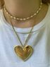 christina Christi | Layerings Necklace, Pearls & Big Heart 