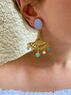 christina Christi | Gold Earrings Enamel with Clip 