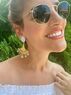 christina Christi | Gold Earrings Enamel with Clip 