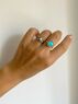 christina Christi | Evil Eye Ring Silver - Turquoise Stone Ring 
