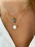 christina Christi | Cross Evil Eye Necklace - Freshwater Pearl Necklace 