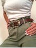 christina Christi | Brown Leather Buckle Belt Perfect Simple 