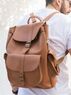 christina Christi | Brown Leather Backpack XL 