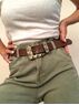 christina Christi | Brown Leather Buckle Belt Perfect Simple 
