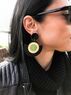 christina Christi | Round Geometric Earrings 
