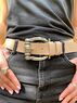 christina Christi | Beige Leather Belt Women 