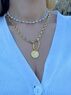 christina Christi | Monogram & Pearls Necklace 