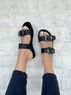christina Christi | Handmade Sandals Black Buckles 