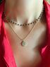 christina Christi | Dainty Evil Eye Necklace Gold, Rosary Necklace 