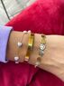 christina Christi | Hearts Pearls Beaded Bracelet - Stacking Bracelets 