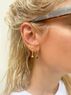 christina Christi | Gold Huggies Earrings - CZ n Stone 