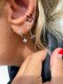 christina Christi | Silver Minimal Earrings Hoops with Charms 