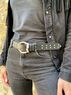 christina Christi | Silver Studded Leather Belt 