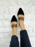christina Christi | Λέοπαρ Suede Mules 