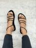 christina Christi | Chic Minimal Strappy Sandals Black 