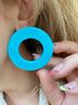 christina Christi | Turquoise Hoop Earrings Large 