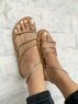 christina Christi | Chic Minimal Strappy Sandals Gold 
