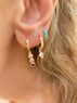 christina Christi | Minimal Gold Hoop Earrings Zircons 