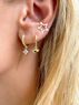 christina Christi | Gold Minimal Earrings Hoops with Charms 