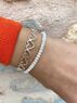 christina Christi | Heart Bangle Bracelet - Pearls Bracelet 