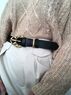 christina Christi | Gold Rhombus - Women Belt Leather 