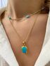 christina Christi | Real Turquoise Stone Necklace 