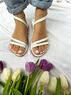christina Christi | White Leather Sandals Greek (New Lena) 