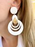christina Christi | White Clip On Earrings Tear Design 