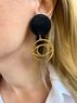 christina Christi | Round Evil Eye Earrings Gold 