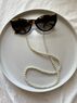 christina Christi | White Pearls Sunglasses Chain 