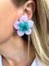 christina Christi | Clip On Floral Earrings Lilac 
