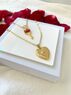 christina Christi | Gold Key Necklace n Heart 