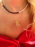 christina Christi | Gold Teddy Bear Necklace n Pearls 