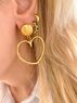 christina Christi | Gold Heart Earrings 