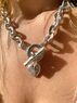 christina Christi | Silver Chain Heart Necklace 